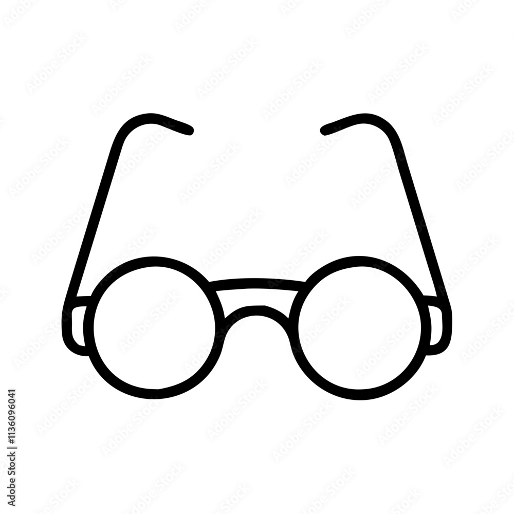 reading glasses icon, back to school line art, education icon - simple black line art icon of reading glasses, symbolizing back to school celebrations. education vector art. reading glasses icon, back to school line art, education icon - simple black line art icon of reading glasses, symbolizing back to school celebrations. education vector art.