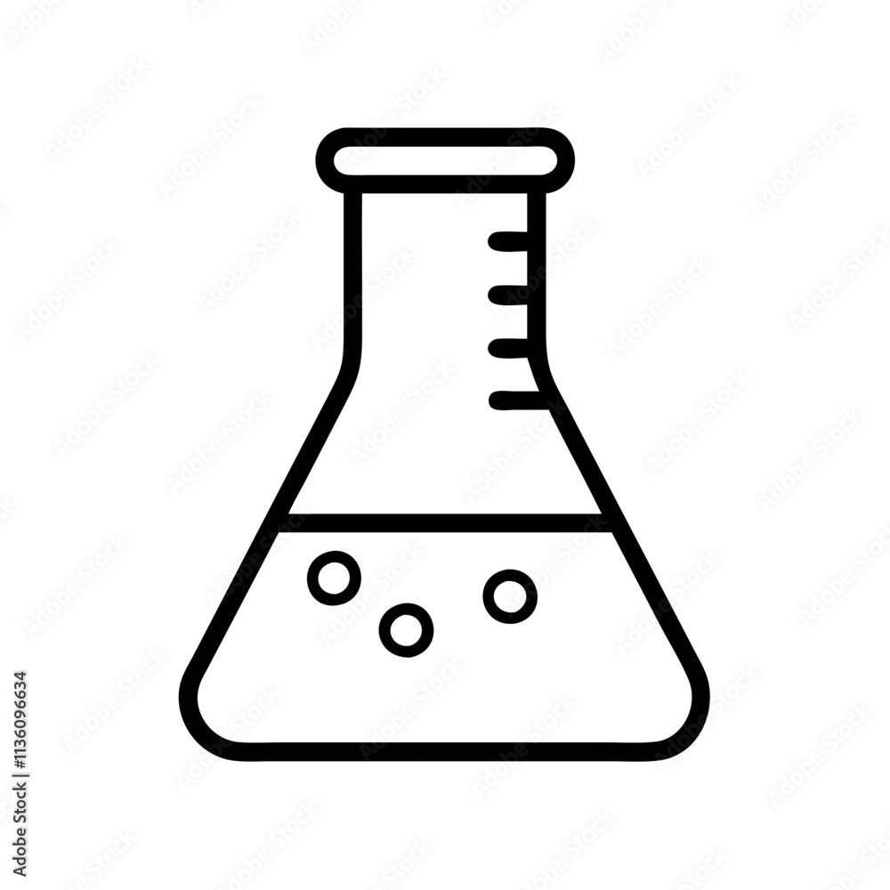 science beaker icon, back to school line art, education icon - simple black line art icon of science beaker, symbolizing back to school celebrations. education vector art. science beaker icon, back to school line art, education icon - simple black line art icon of science beaker, symbolizing back to school celebrations. education vector art.