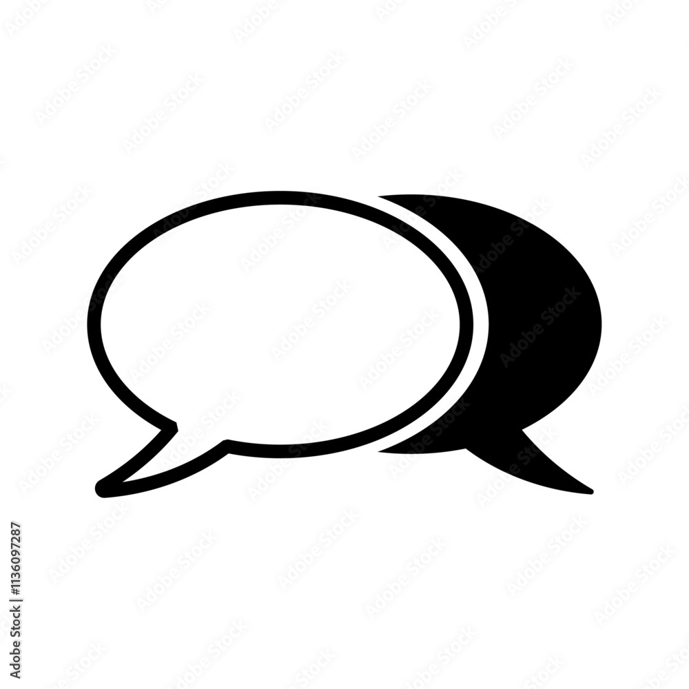 oval ellipse speech bubble icon. isolated vector symbol. oval ellipse speech bubble icon. isolated vector symbol.