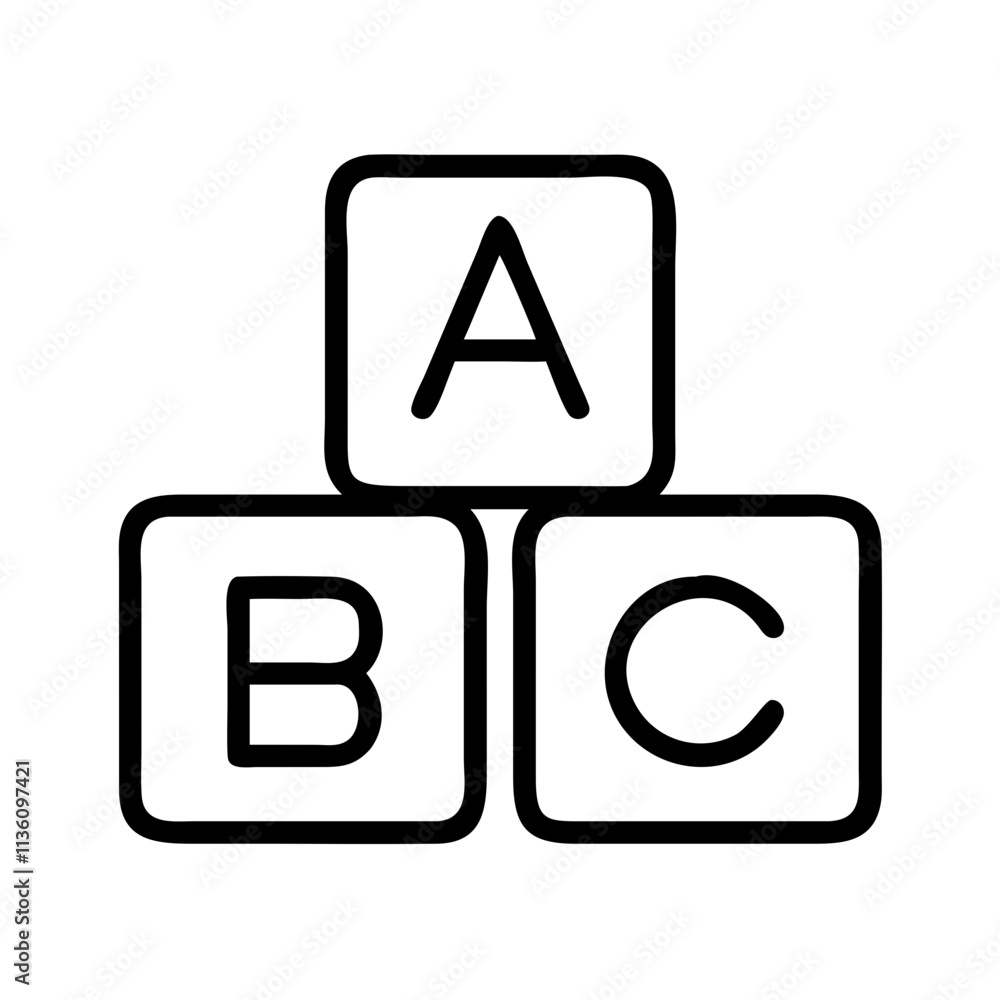 abc letters icon, back to school line art, education icon - simple black line art icon of abc letters, symbolizing back to school celebrations. education vector art. abc letters icon, back to school line art, education icon - simple black line art icon of abc letters, symbolizing back to school celebrations. education vector art.