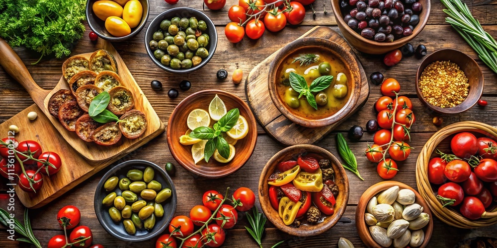 Delicious Mediterranean Borders Set Featuring Assorted Dishes, Fresh Ingredients, and Vibrant Colors for Culinary Inspiration and Food Enthusiasts Delicious Mediterranean Borders Set Featuring Assorted Dishes, Fresh Ingredients, and Vibrant Colors for Culinary Inspiration and Food Enthusiasts