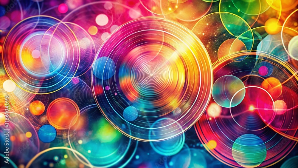 Double Exposure Abstract Art: Colorful Circles, Converging Rings, Dotted Lines - Surreal Photography Double Exposure Abstract Art: Colorful Circles, Converging Rings, Dotted Lines - Surreal Photography