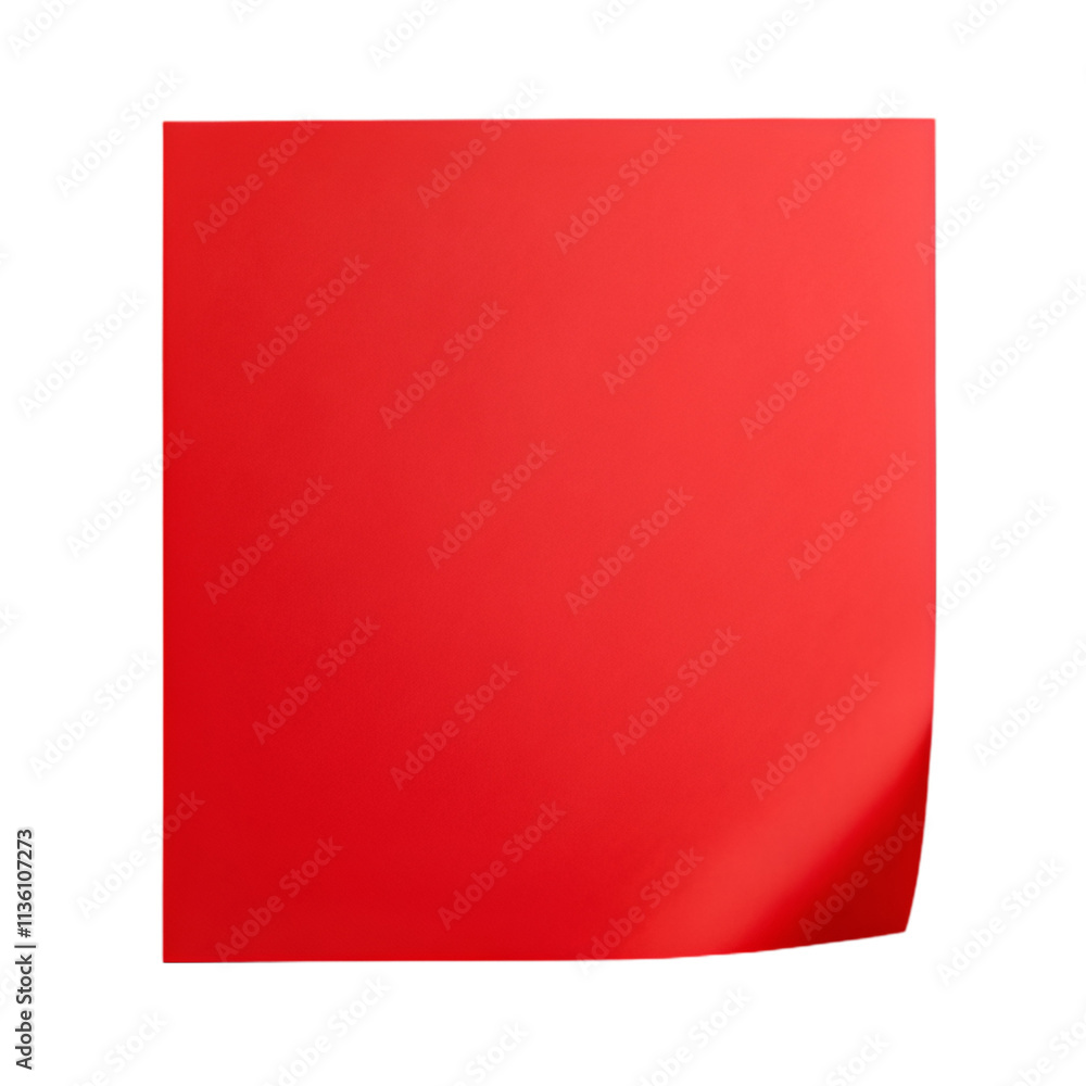 Red hard sheet isolated on transparent background Red hard sheet isolated on transparent background