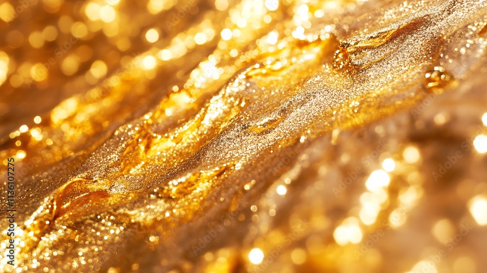 Glittering Gold Texture Representing Sparkling Luxury and Opulence : Generative AI Glittering Gold Texture Representing Sparkling Luxury and Opulence : Generative AI
