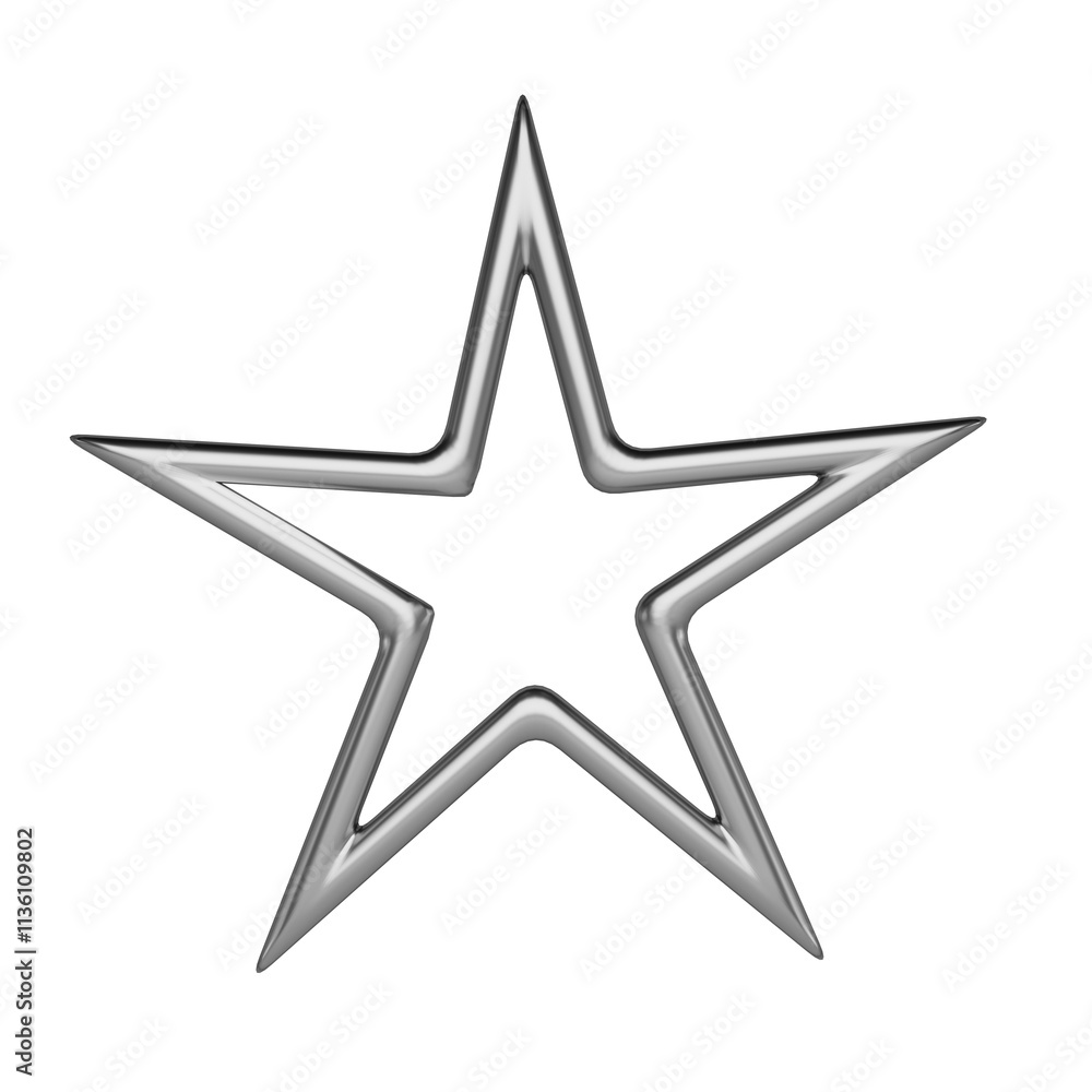 FREE PNG a silver star with a star on it, 3D rendering FREE PNG a silver star with a star on it, 3D rendering