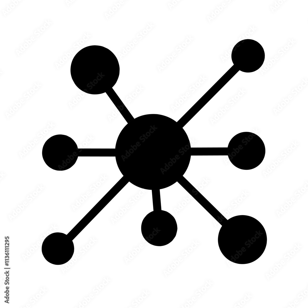 molecule icon vector on white background molecule icon vector on white background