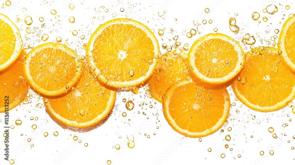 Playful Arrangement of Juicy Orange Slices Playful Arrangement of Juicy Orange Slices