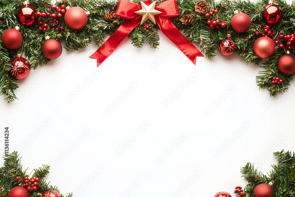 christmas wreath with red ribbon christmas wreath with red ribbon