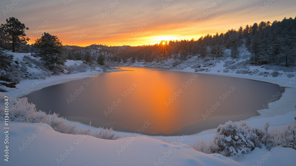 Fototapeta premium sunrise in the mountains