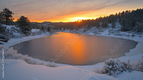 sunrise in the mountains