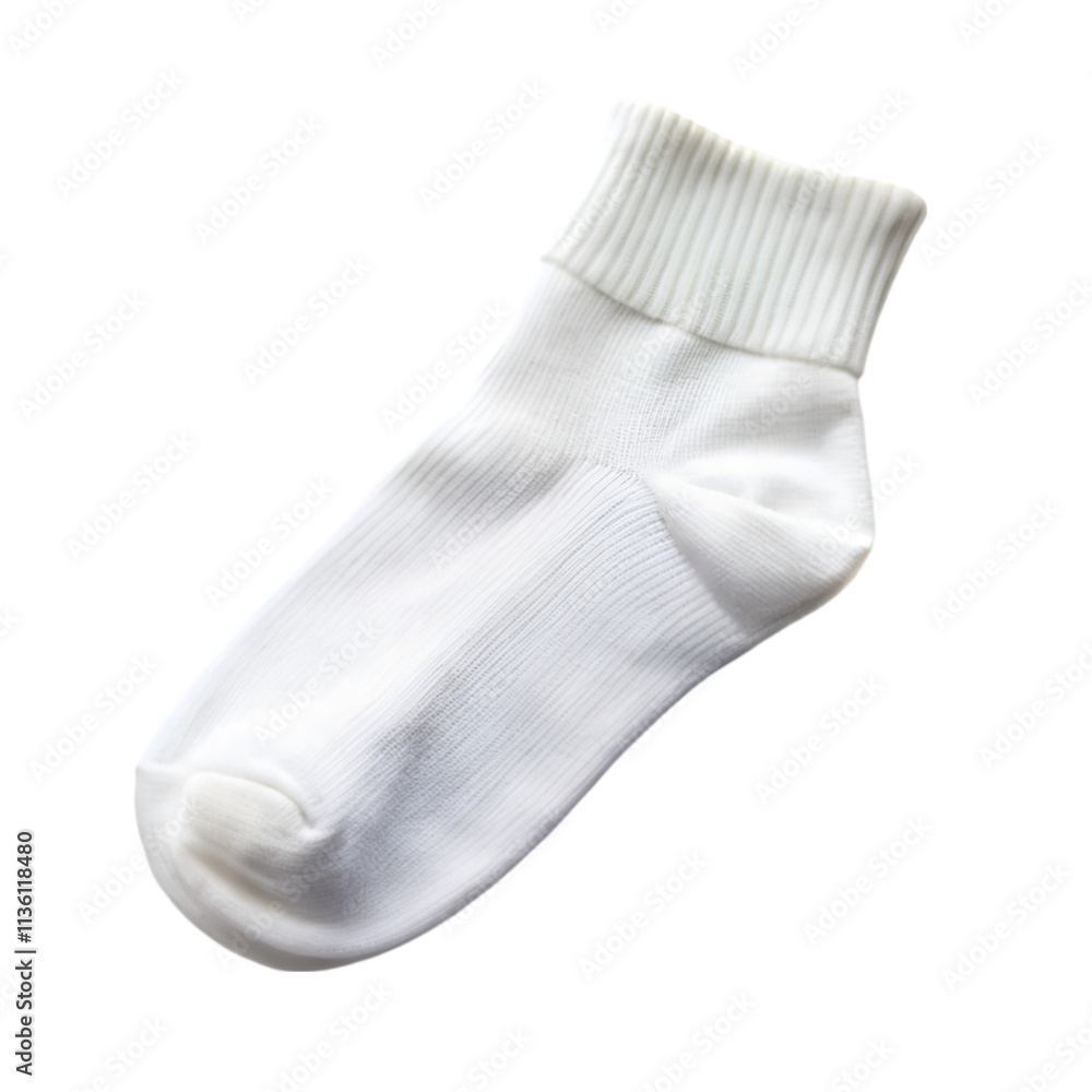 White sock isolated on transparent background White sock isolated on transparent background