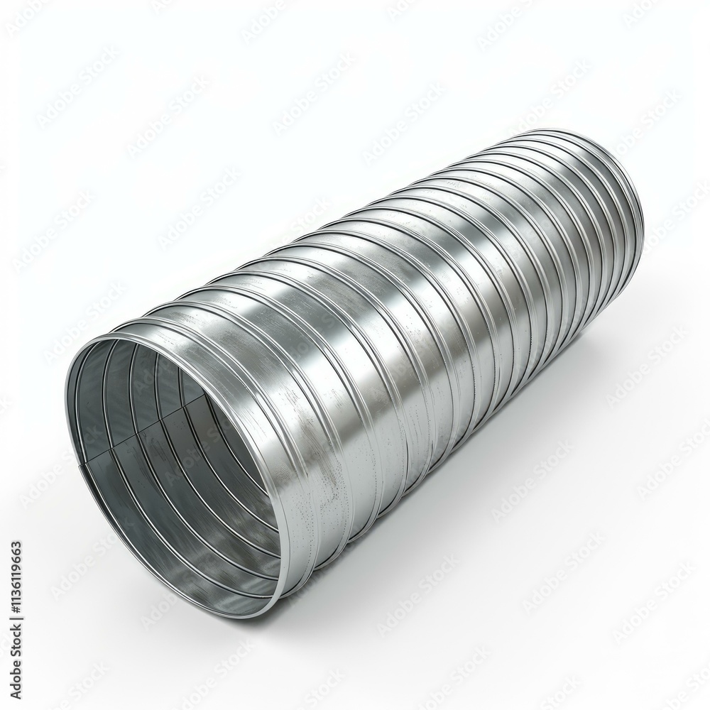 Spiral aluminum air duct pipe used in ventilation systems, providing efficient airflow and temperature control Spiral aluminum air duct pipe used in ventilation systems, providing efficient airflow and temperature control