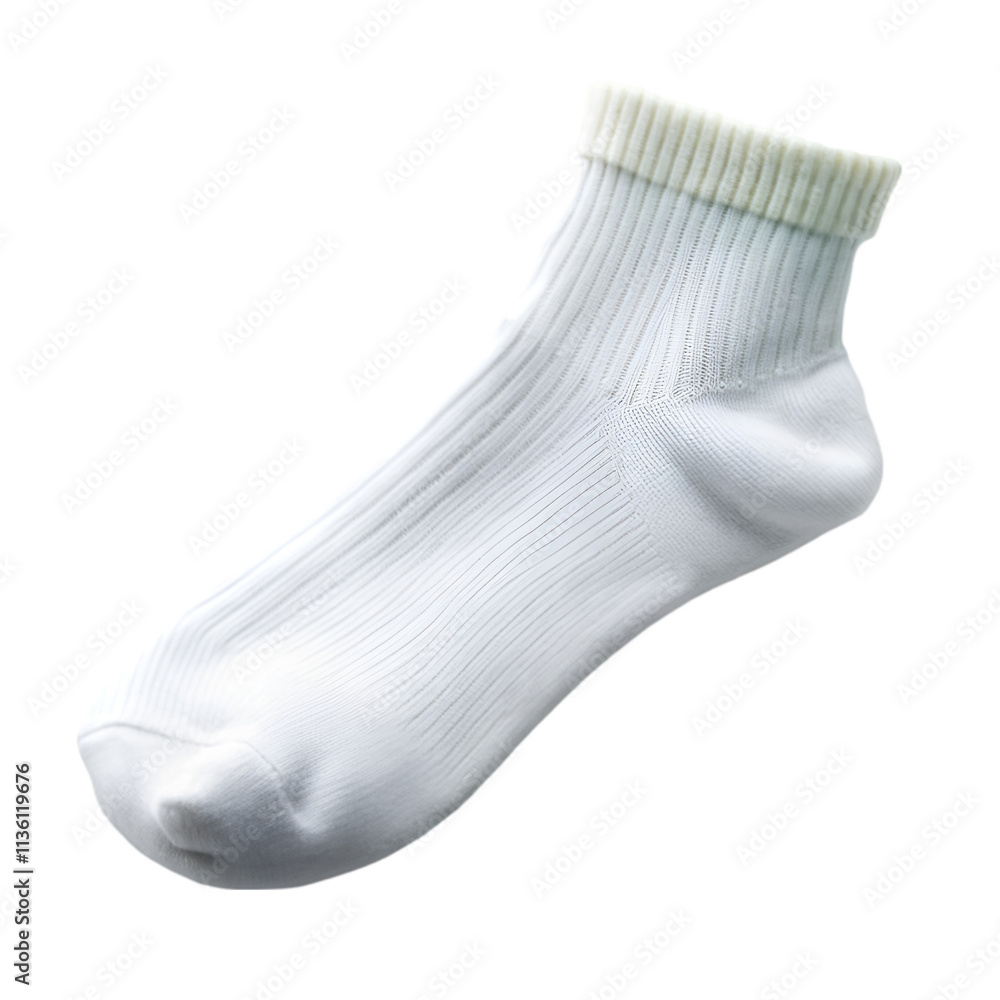 White sock isolated on transparent background White sock isolated on transparent background