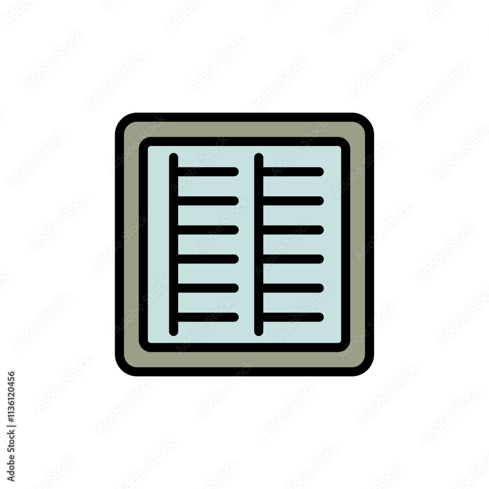 Filtration icon. Air purification logo. Dust particle purifier vector. Simple sign of air filter. Vector icon for web design isolated on white Filtration icon. Air purification logo. Dust particle purifier vector. Simple sign of air filter. Vector icon for web design isolated on white