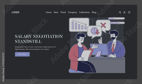 Workplace Disputes. Flat Vector Illustration