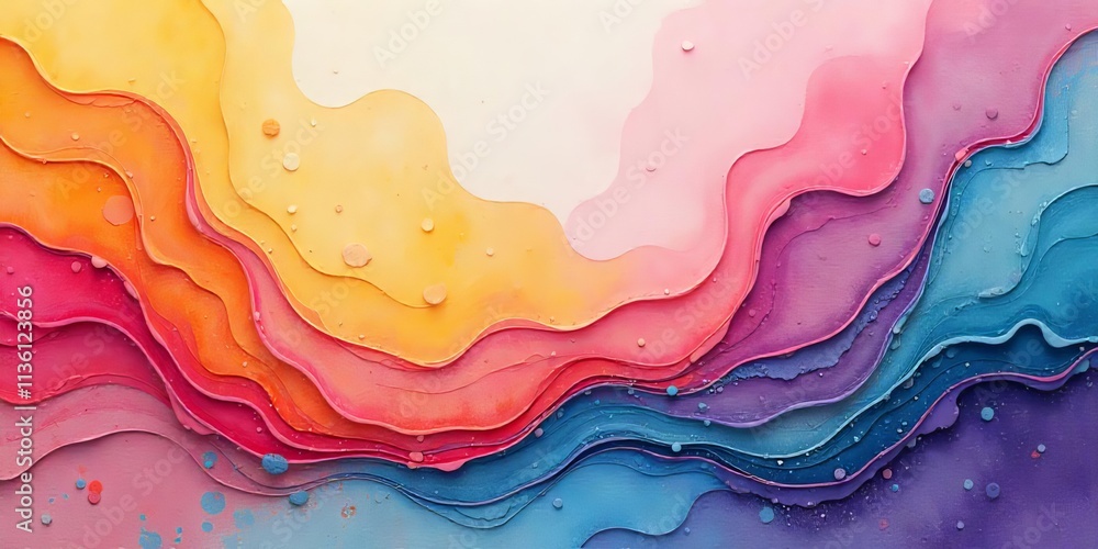 Vibrant Abstract Art with Layered Colors and Texture Vibrant Abstract Art with Layered Colors and Texture