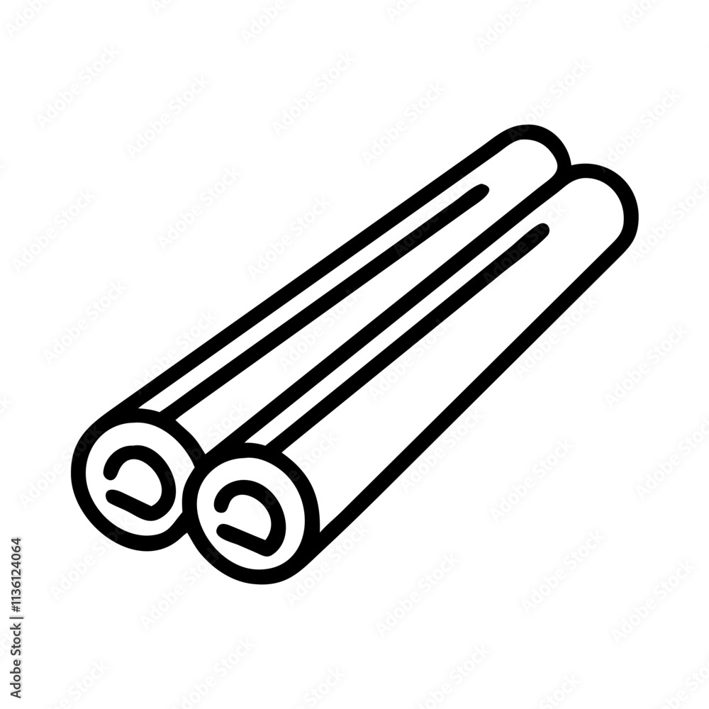 cinnamon sticks icon, fall line art, fall icon - simple black line art icon of cinnamon sticks, symbolizing fall celebrations. fall vector art. cinnamon sticks icon, fall line art, fall icon - simple black line art icon of cinnamon sticks, symbolizing fall celebrations. fall vector art.