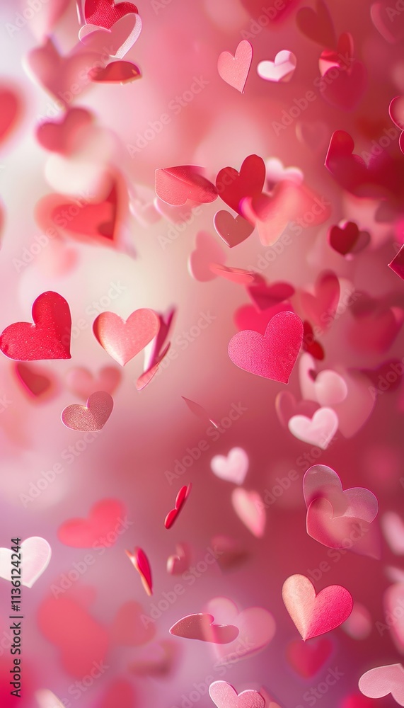 Charming pink and red background with floating hearts for playful valentine s day photoshoots Charming pink and red background with floating hearts for playful valentine s day photoshoots