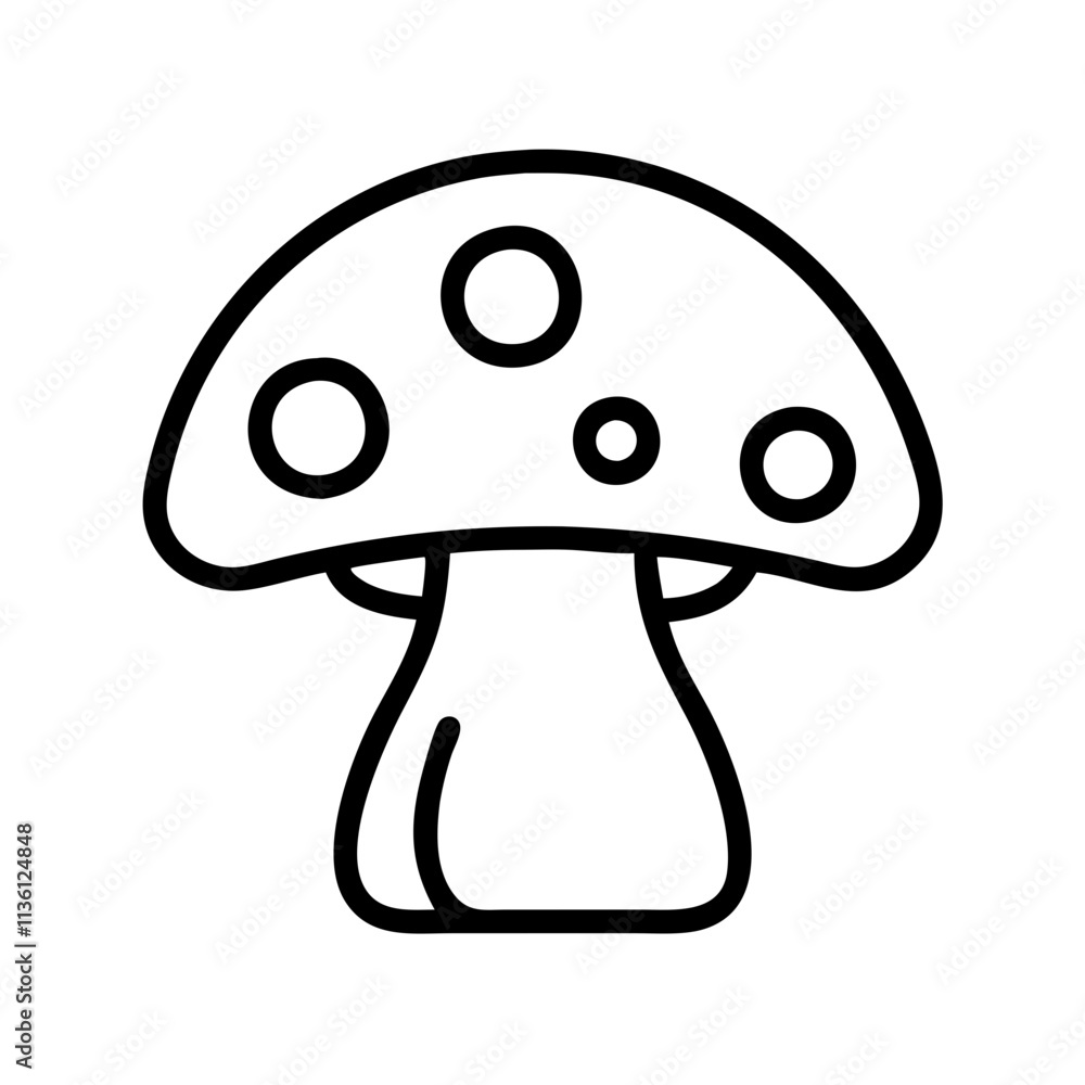 mushroom icon, fall line art, fall icon - simple black line art icon of mushroom, symbolizing fall celebrations. fall vector art. mushroom icon, fall line art, fall icon - simple black line art icon of mushroom, symbolizing fall celebrations. fall vector art.