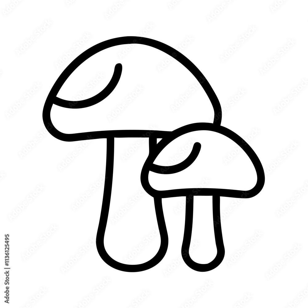 wild mushrooms icon, fall line art, fall icon - simple black line art icon of wild mushrooms, symbolizing fall celebrations. fall vector art. wild mushrooms icon, fall line art, fall icon - simple black line art icon of wild mushrooms, symbolizing fall celebrations. fall vector art.