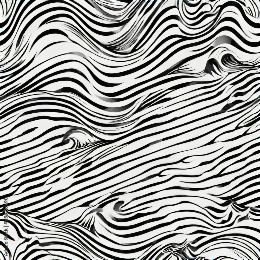 black and white wavy lines on a white background, wave, seamless pattern black and white wavy lines on a white background, wave, seamless pattern