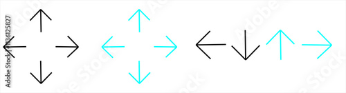 move icon arrow drag symbol, direction arrows
