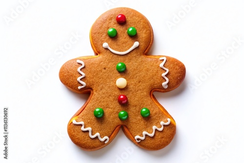 Festive Gingerbread Man Christmas Clipart: High-Resolution Product Photography for Holiday Designs