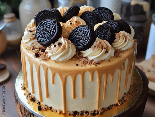 Delicious Oreo and Caramel Cake Delight photo