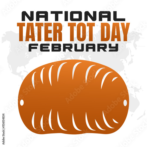 NATIONAL TATER TOT DAY Vector Illustration for post background