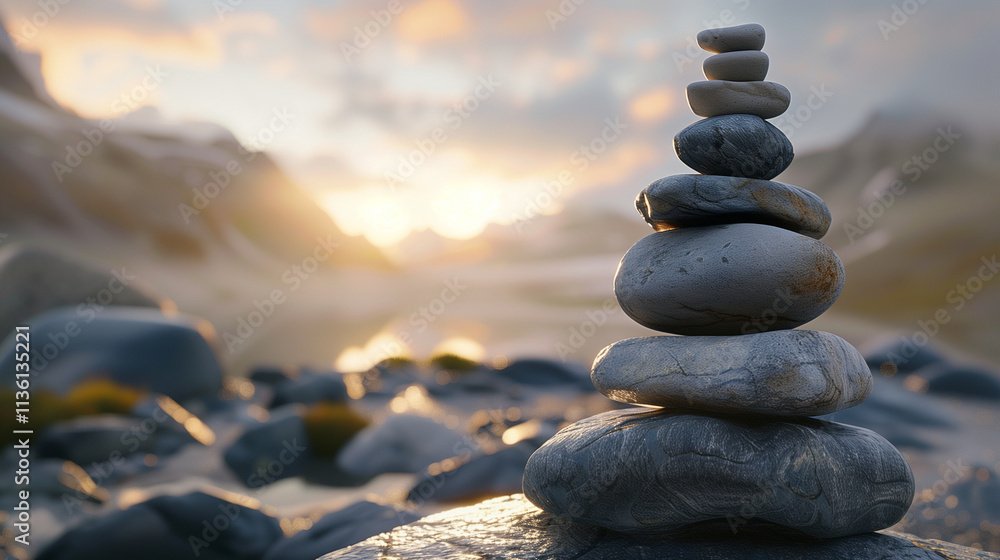 stack of stones on beach stack of stones on beach