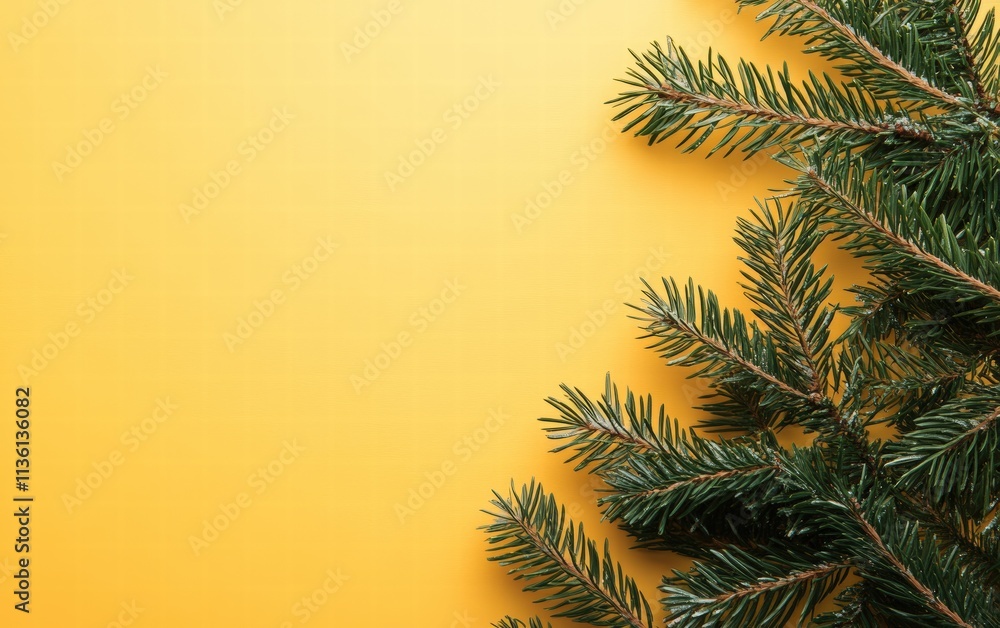 Fototapeta premium christmas bright yellow background