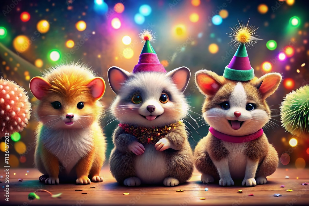Fototapeta premium Funny Happy New Year Cartoon Images, Hilarious New Year's Illustrations, Cute New Year's Cartoons, Happy New Year's Day Cartoon Pictures, Free Happy New Year Cartoon Clipart