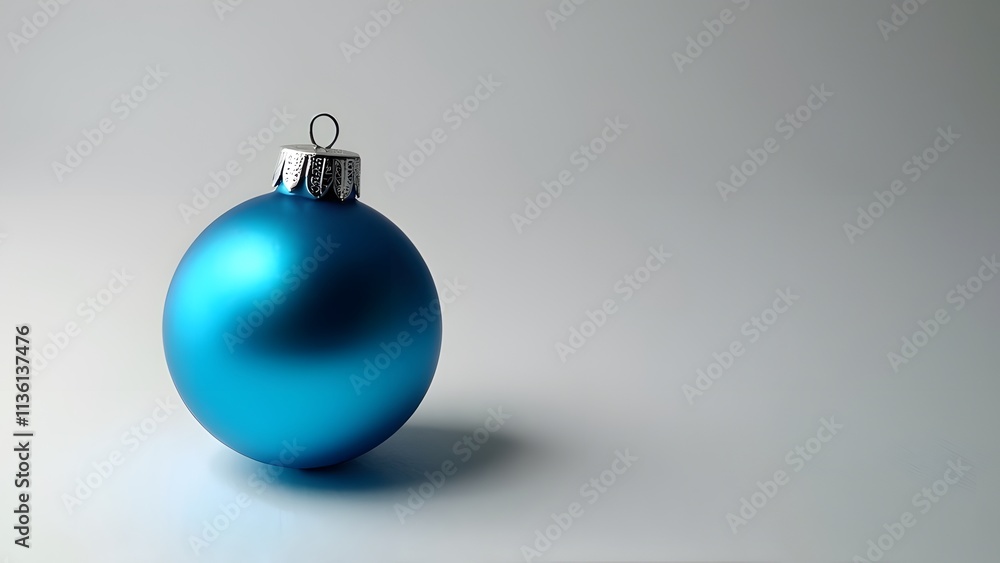 Sleek and Stylish: Brilliant Blue Bauble with Silver Top

