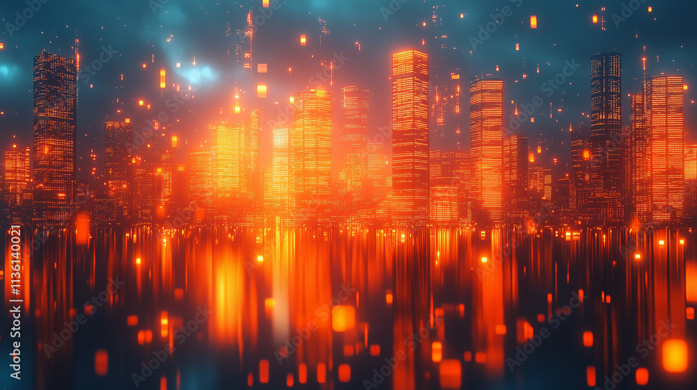 Naklejka premium background with snowflakes