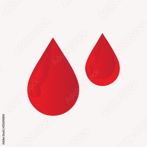Blood Drips isolated on transparent background 3d rendering illustration