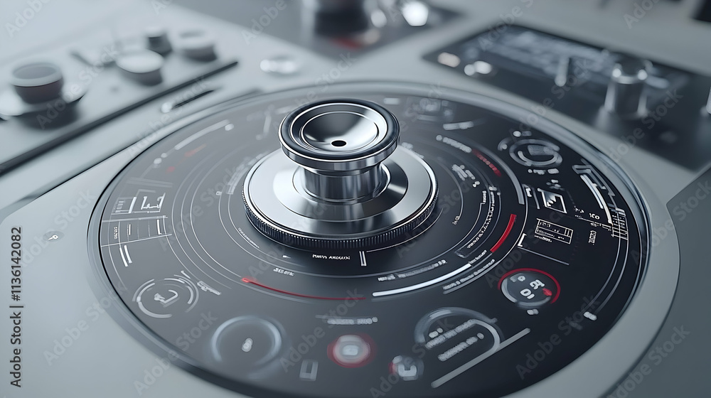 Stethoscope on futuristic medical control panel. Stethoscope on futuristic medical control panel.