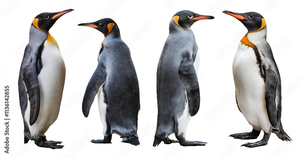 Fototapeta premium Penguin standing and walking images isolated on transparent background