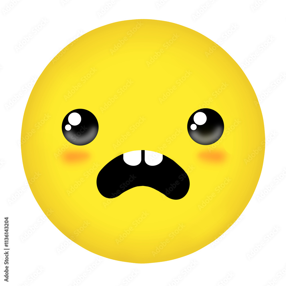 Fototapeta premium Emoticon, emoji, face, head, 3d face, 3d smile face, emoticon png, emoticon on white, emoji png, emoticon sticker, emoticon on blank, cafe illustration, cartoon, 3d, Yellow character, character, png