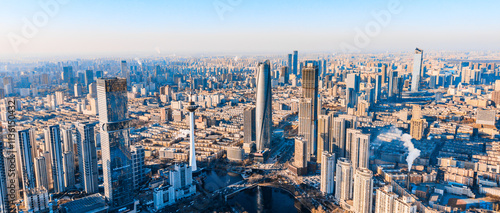 Photos Aerial View of City Skyline in Shenyang, Liaoning Province, China