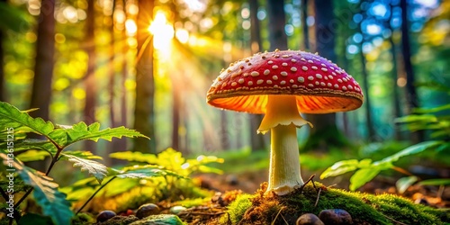 Gypsy Mushroom Photography: Magical Forest Fungi, Ethereal Nature Shots, Enchanted Woods, Fantasy Mushroom Pictures,  Close-up Psychedelic Fungi Images photo