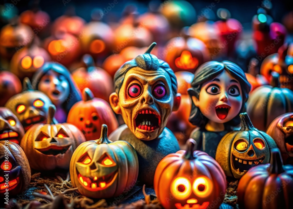 Halloween Tilt-Shift Scary Faces: Miniature Horror Photo Halloween Tilt-Shift Scary Faces: Miniature Horror Photo