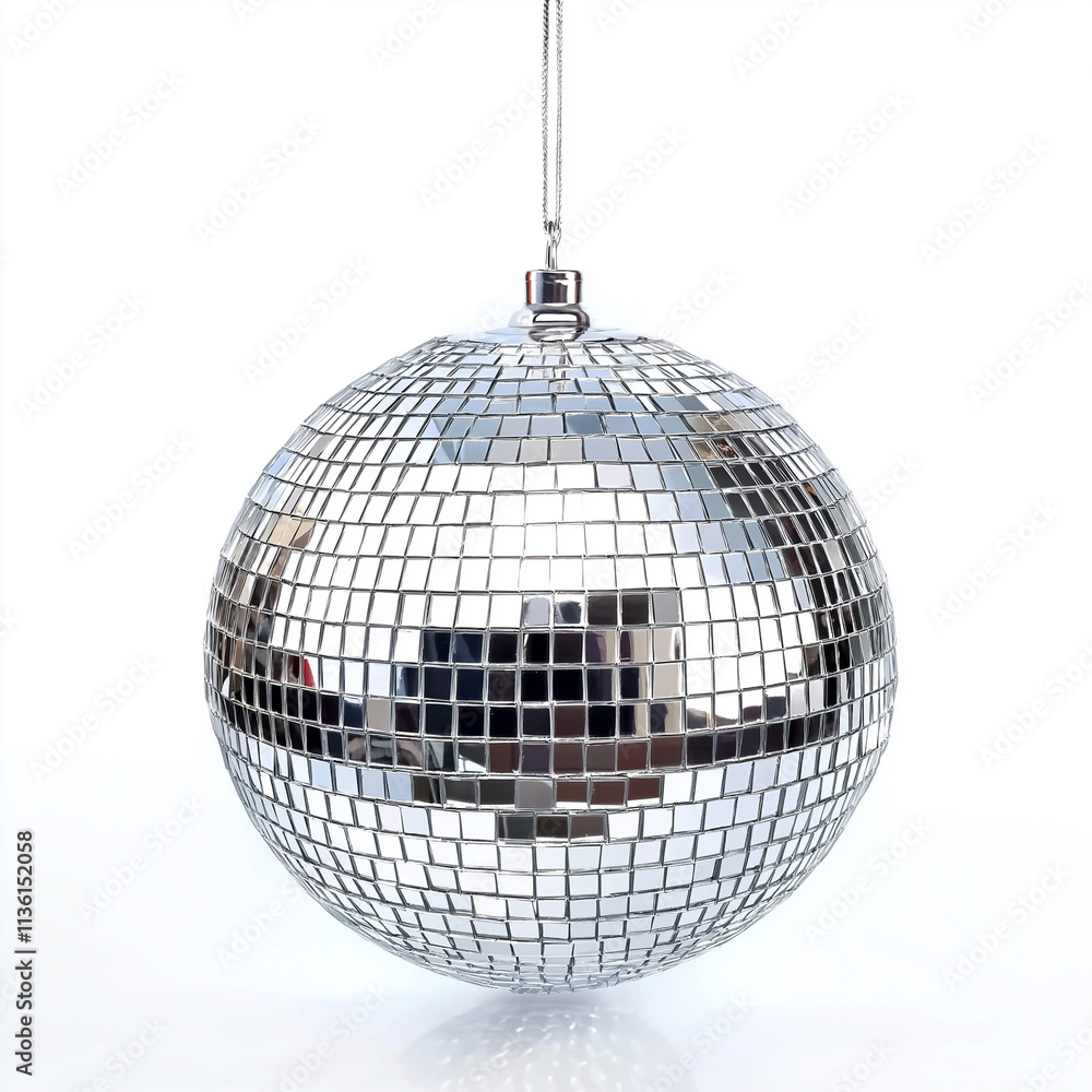 Fototapeta premium Shining party disco ball effect isolated on transparent background