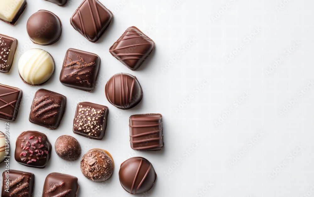 chocolate on bright white background chocolate on bright white background