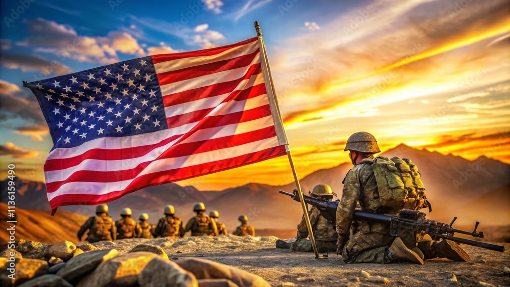 High Depth of Field Military Flag Photography: Patriotism, Honor, and National Pride Images High Depth of Field Military Flag Photography: Patriotism, Honor, and National Pride Images