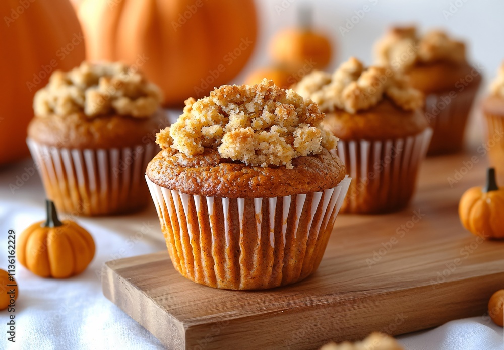 Delicious Pumpkin Crumble Muffins Autumn Baking Delicious Pumpkin Crumble Muffins Autumn Baking