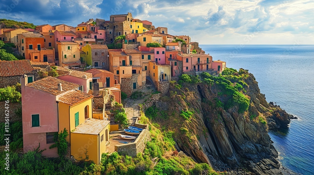 Obraz premium Fantastic view of popular travel destination Costa Paradiso. Picturesque landcape of Mediterranean sea. Location: Costa Paradiso, Province of Sassari, Sardinia, Italy, Europe