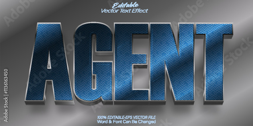 Agent Vector Text Effect Editable Alphabet