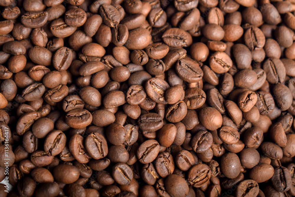Aromatic Roasted Coffee Beans Textured Background Aromatic Roasted Coffee Beans Textured Background
