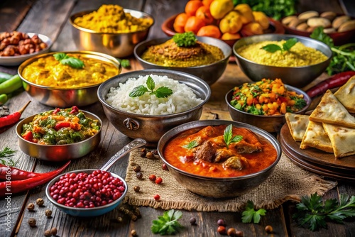 Indian Food Photography: Spicy Curries, Fragrant Rice, Delicious Dishes