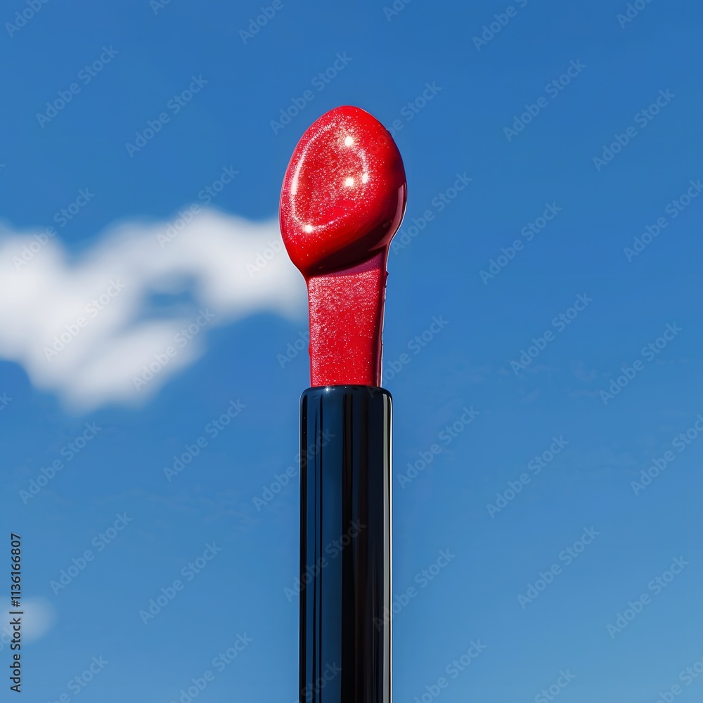 Close up of a red lipstick Close up of a red lipstick
